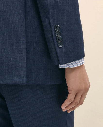 Traditional Fit Wool Pinstripe 1818 Suit, image 5