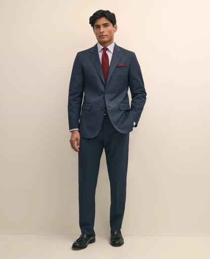 Slim Fit Wool Check 1818 Suit, image 1