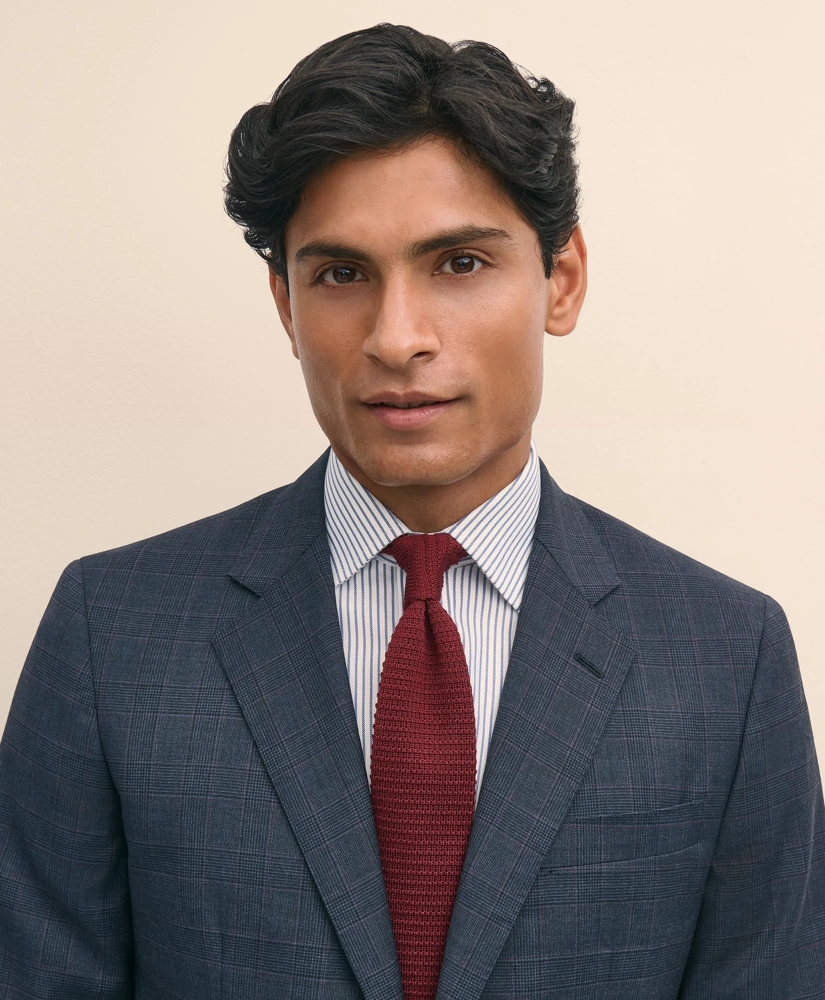 Slim Fit Wool Check 1818 Suit, image 4