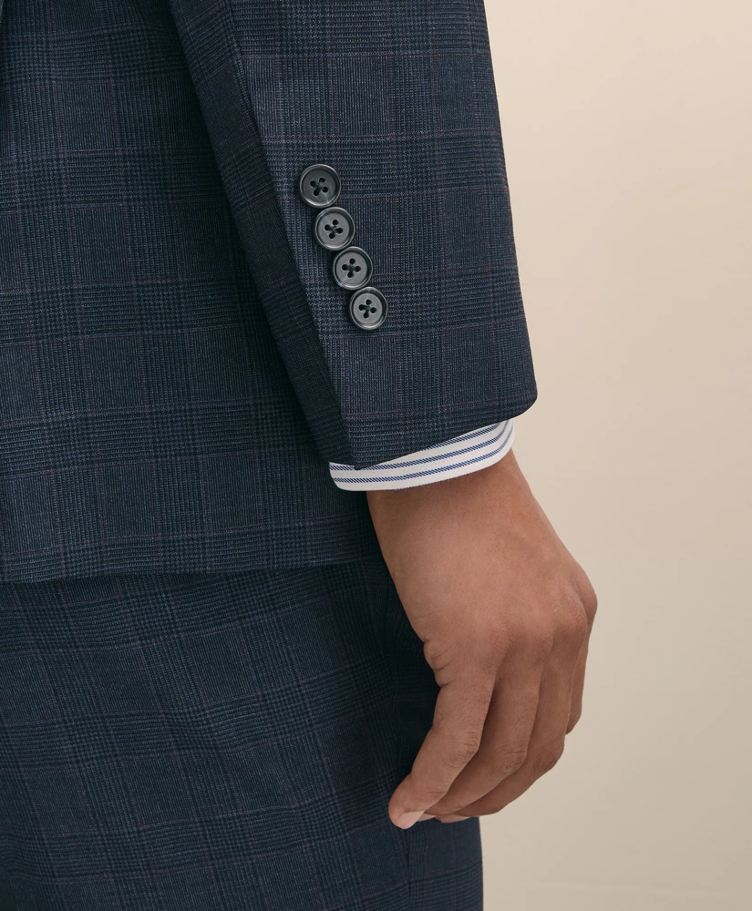 Slim Fit Wool Check 1818 Suit, image 5