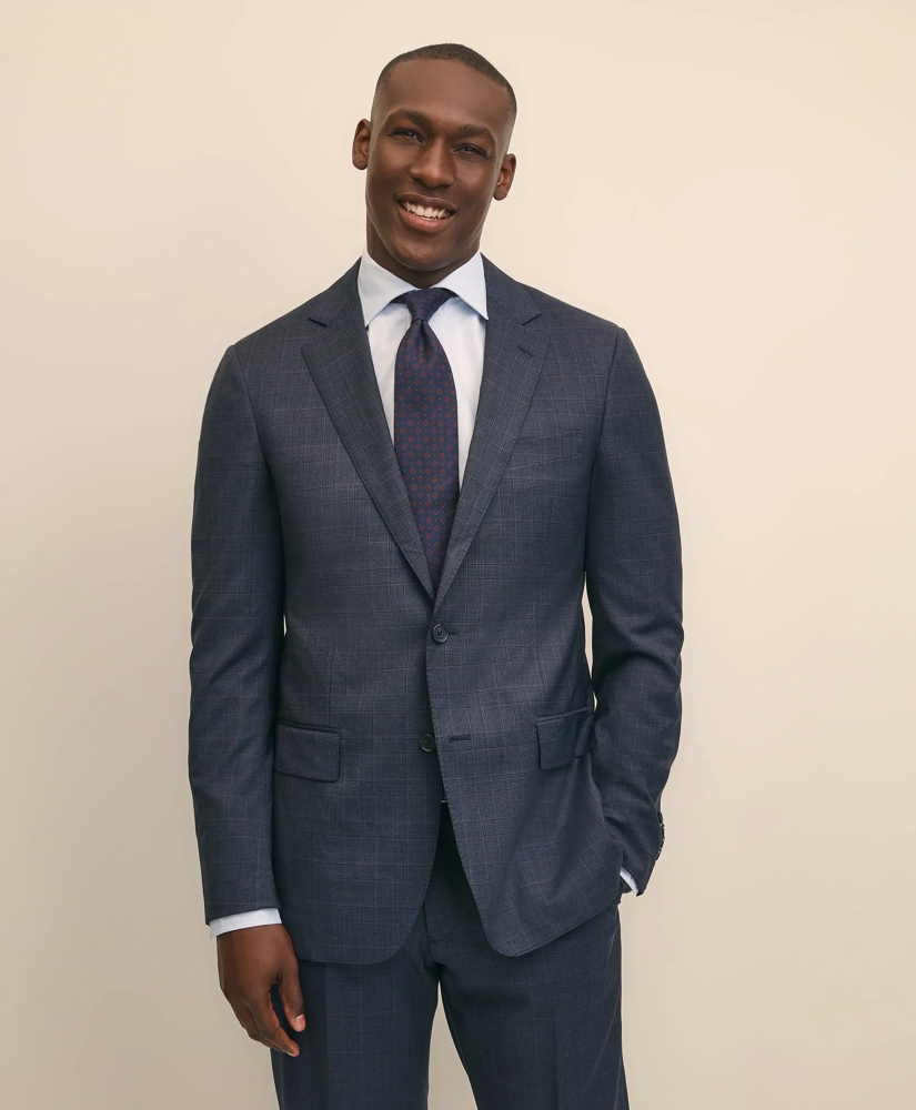 Traditional Fit Wool Windowpane 1818 Suit, image 2