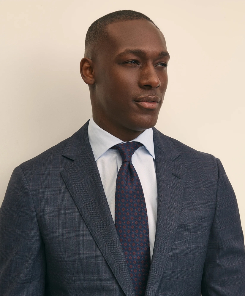 Traditional Fit Wool Windowpane 1818 Suit, image 3