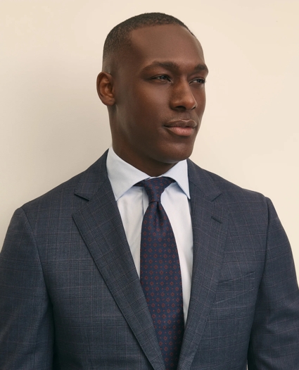 Traditional Fit Wool Windowpane 1818 Suit, image 3