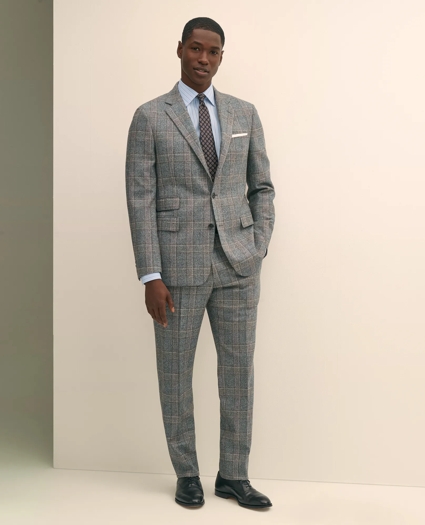 Classic Fit Saxon Wool Bold Check 1818 Suit, image 1