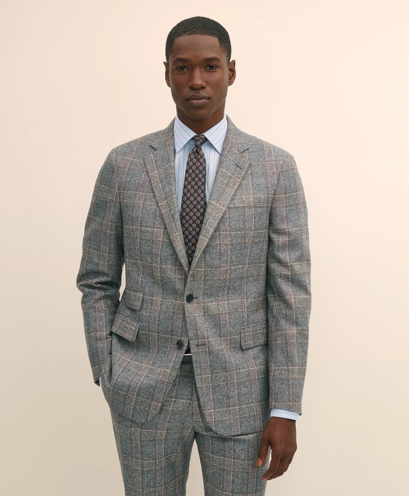 Classic Fit Saxon Wool Bold Check 1818 Suit, image 2