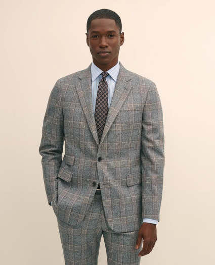 Classic Fit Saxon Wool Bold Check 1818 Suit, image 2