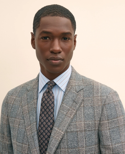Classic Fit Saxon Wool Bold Check 1818 Suit, image 3