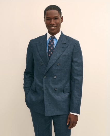 Classic Fit Saxon Wool Bold Overcheck 1818 Suit, image 2