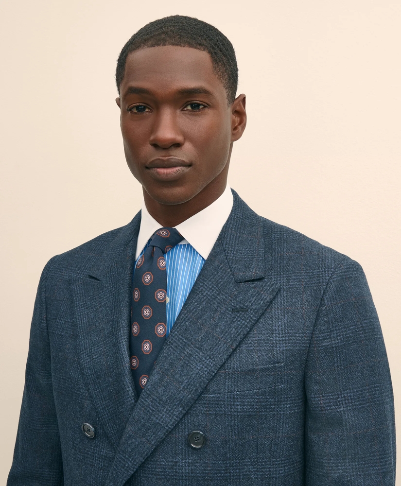 Classic Fit Saxon Wool Bold Overcheck 1818 Suit, image 3