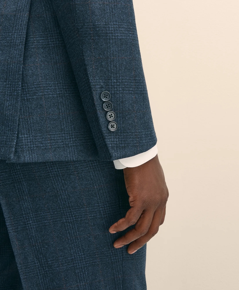 Classic Fit Saxon Wool Bold Overcheck 1818 Suit, image 4