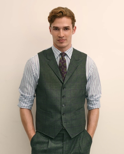 Classic Fit Wool Windowpane Suit Vest, image 1