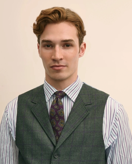 Classic Fit Wool Windowpane Suit Vest, image 3