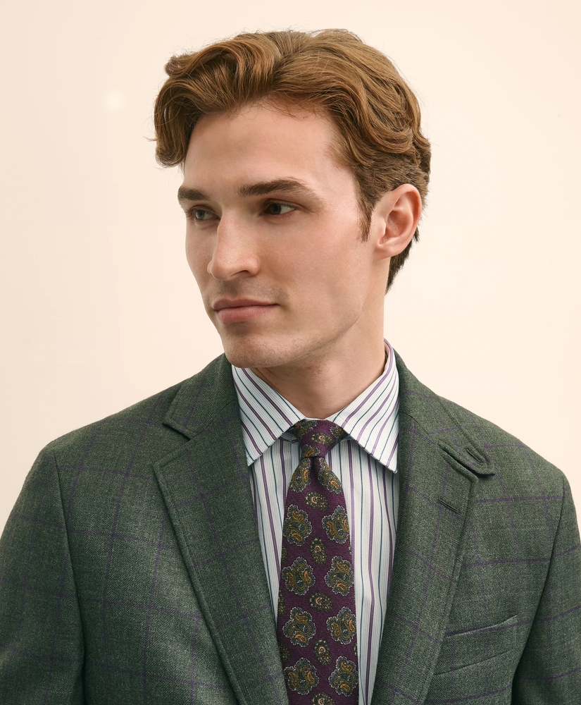 Classic Fit Wool Windowpane Suit Jacket, image 3