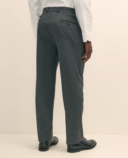 Classic Fit Cotton Herringbone Suit Pants, image 5