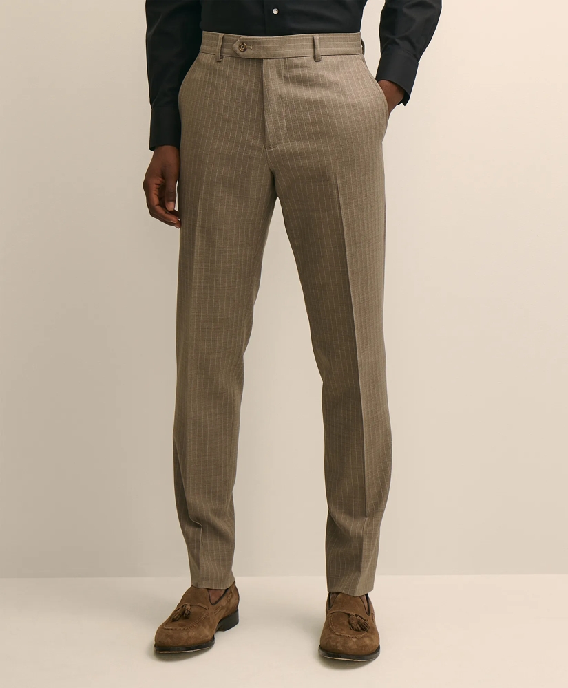 Brooks Brothers Explorer Collection Slim Fit Wool Stripe Suit Pants, image 2