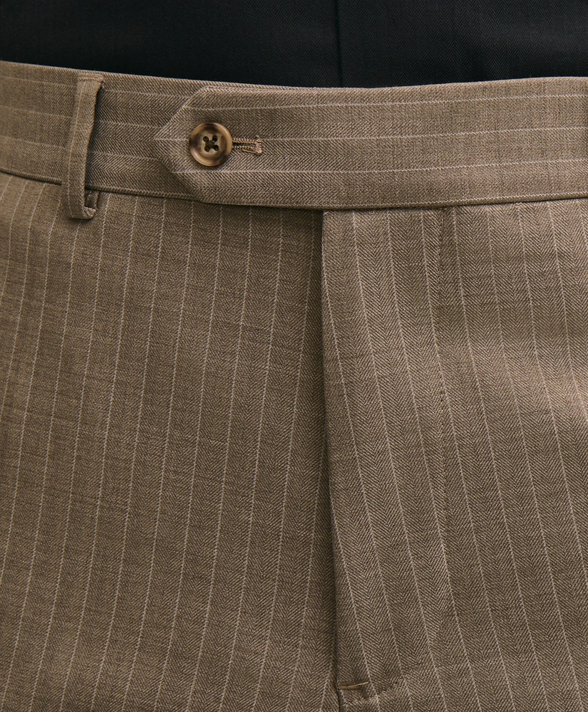 Brooks Brothers Explorer Collection Slim Fit Wool Stripe Suit Pants, image 4