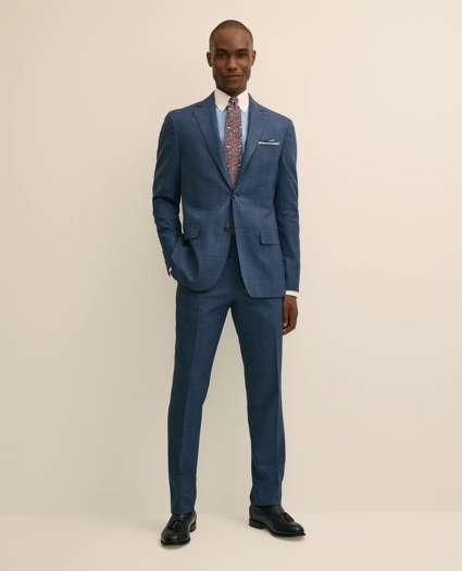 Brooks Brothers Explorer Collection Slim Fit Wool Overcheck Suit Pants, image 1