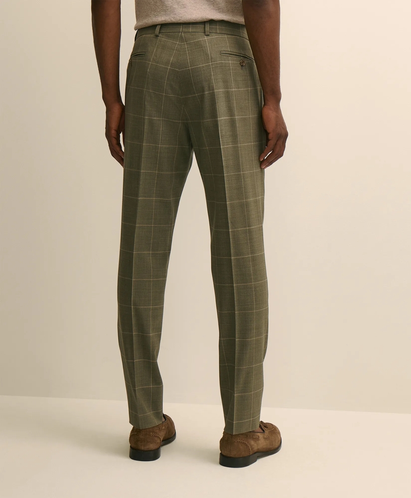 Brooks Brothers Explorer Collection Slim Fit Wool Windowpane Suit Pants, image 3