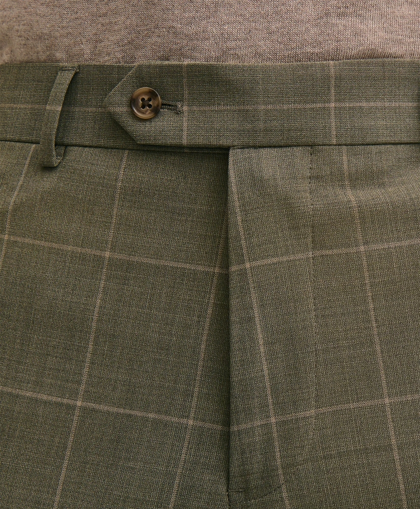 Brooks Brothers Explorer Collection Slim Fit Wool Windowpane Suit Pants, image 4