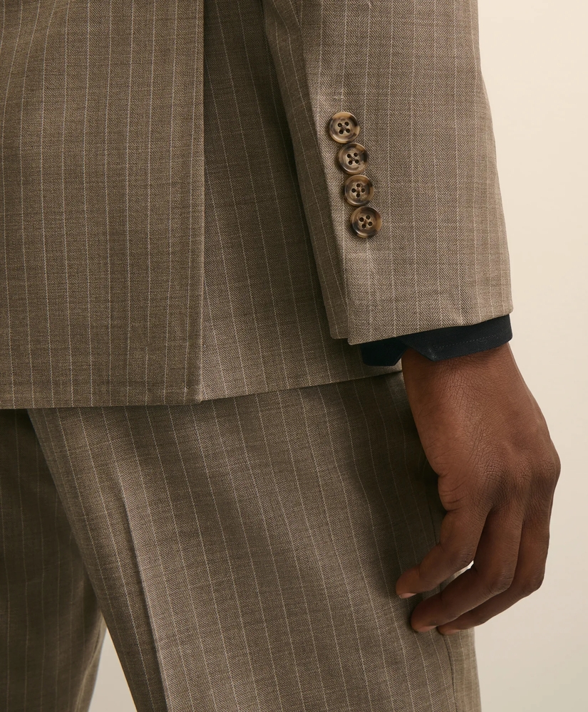 Brooks Brothers Explorer Collection Slim Fit Wool Stripe Suit Jacket, image 5