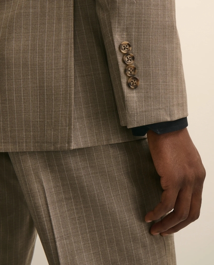 Brooks Brothers Explorer Collection Slim Fit Wool Stripe Suit Jacket, image 5
