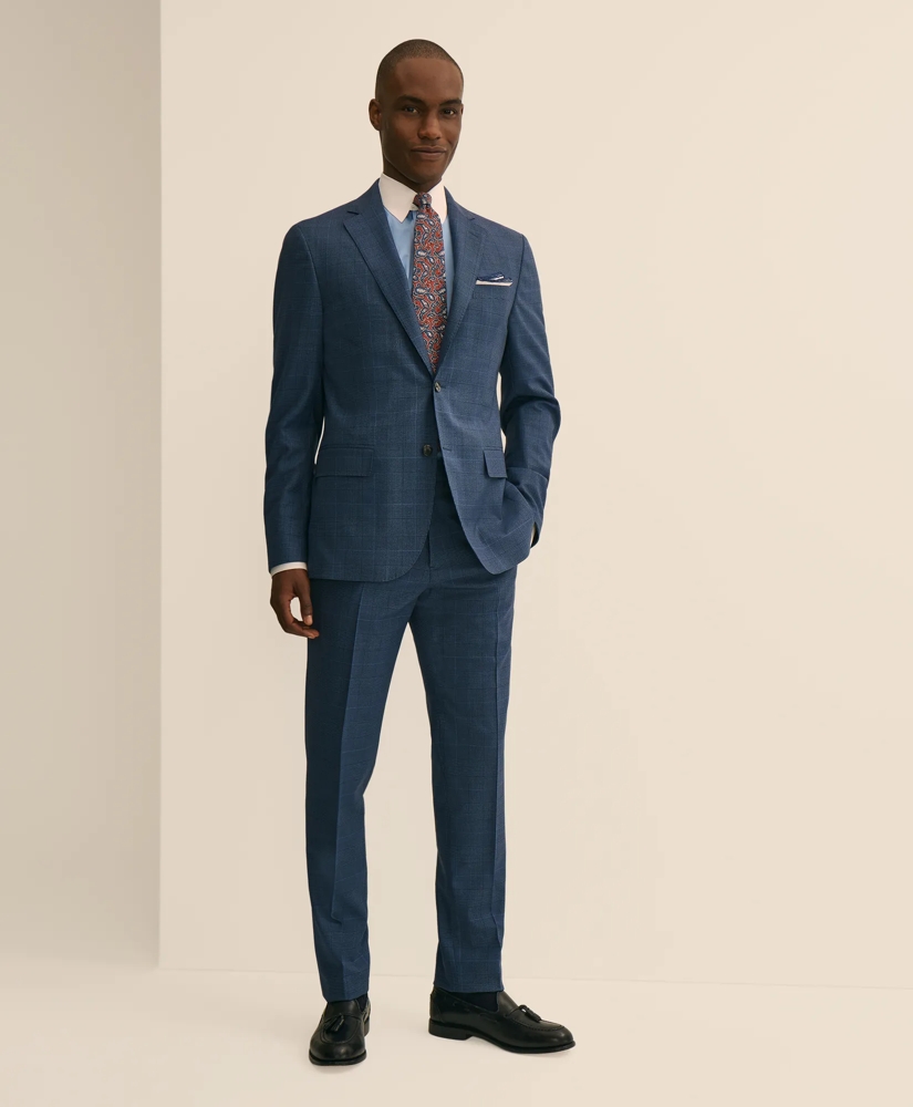 Brooks Brothers Explorer Collection Slim Fit Wool Overcheck Suit Jacket, image 2