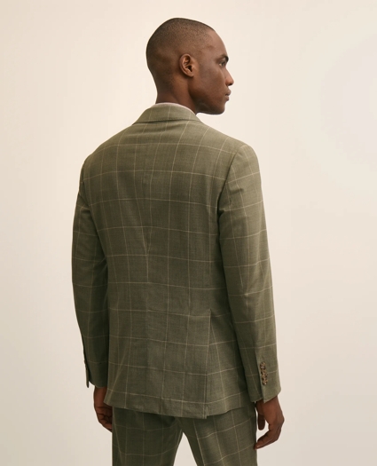 Brooks Brothers Explorer Collection Slim Fit Wool Windowpane Suit Jacket, image 4