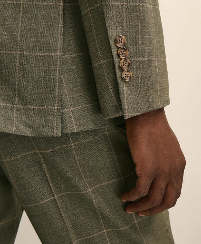 Brooks Brothers Explorer Collection Slim Fit Wool Windowpane Suit Jacket, image 5
