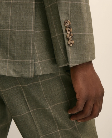 Brooks Brothers Explorer Collection Slim Fit Wool Windowpane Suit Jacket, image 5
