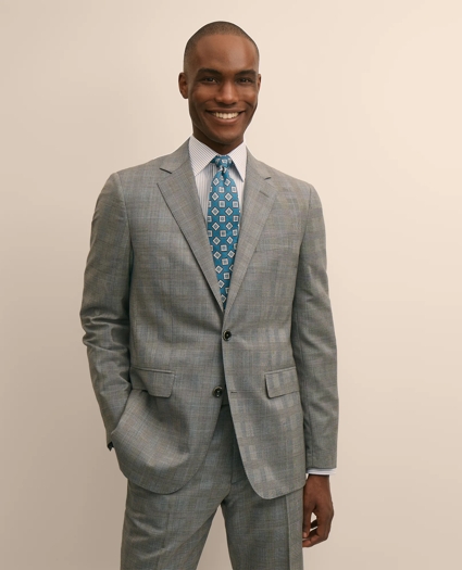 Slim Fit Wool Check 1818 Suit, image 2