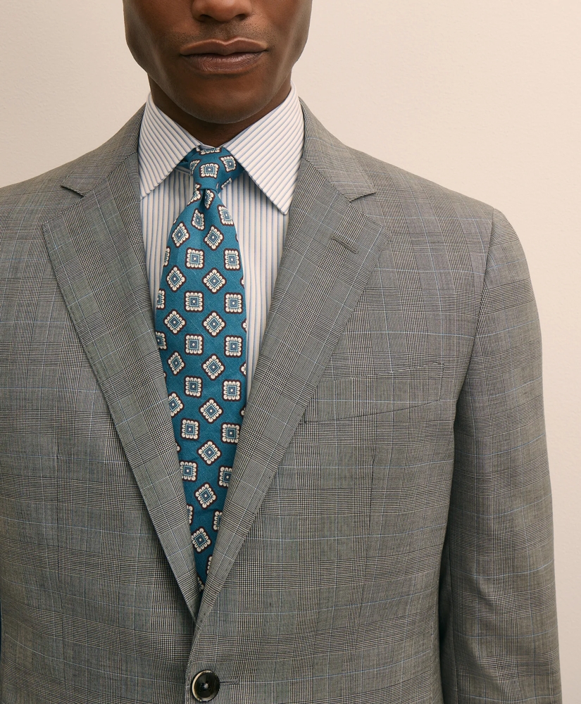Slim Fit Wool Check 1818 Suit, image 3