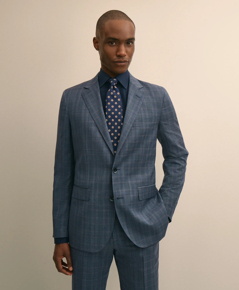 Slim Fit Wool Check 1818 Suit, image 3