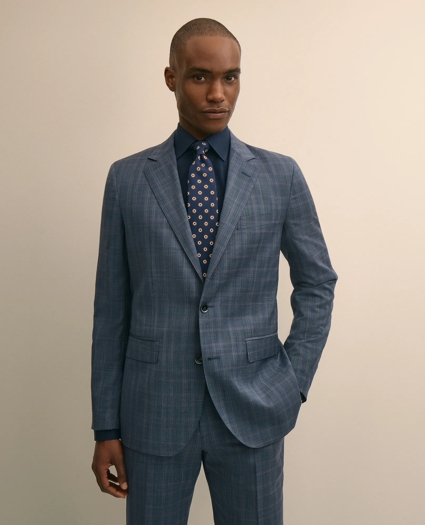 Slim Fit Wool Check 1818 Suit, image 3