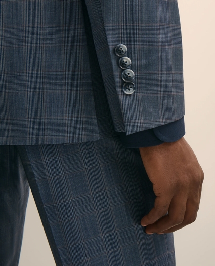 Slim Fit Wool Check 1818 Suit, image 5