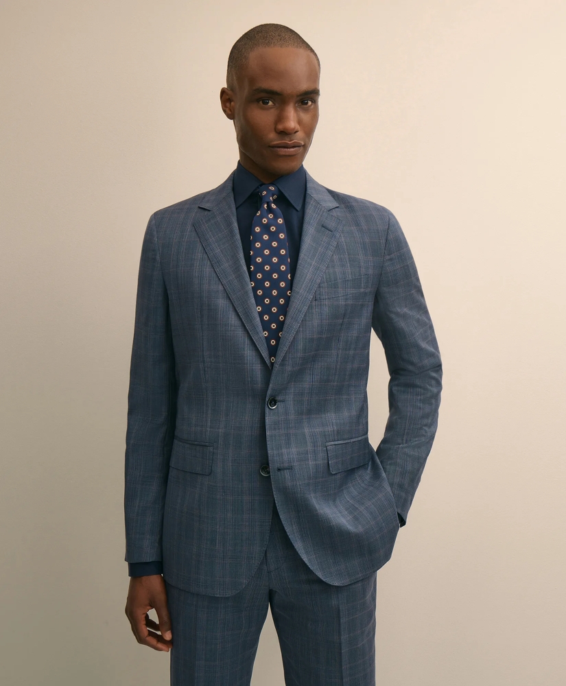 Slim Fit Wool Check 1818 Suit, image 3
