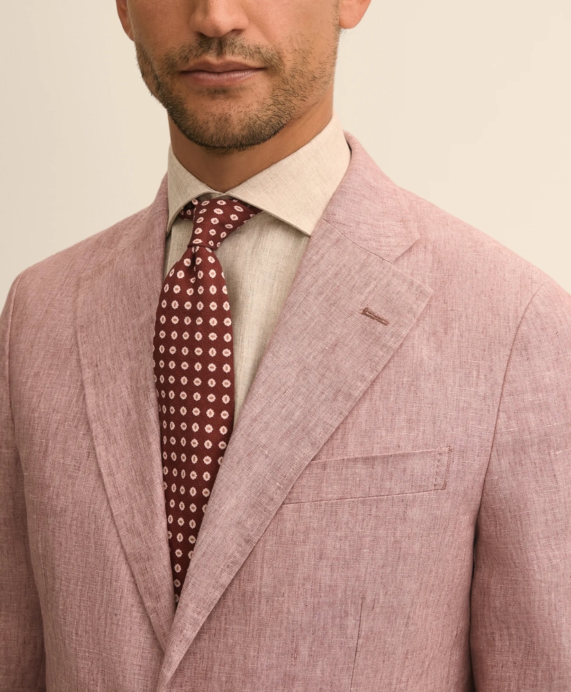 Slim Fit Linen Suit Jacket, image 3