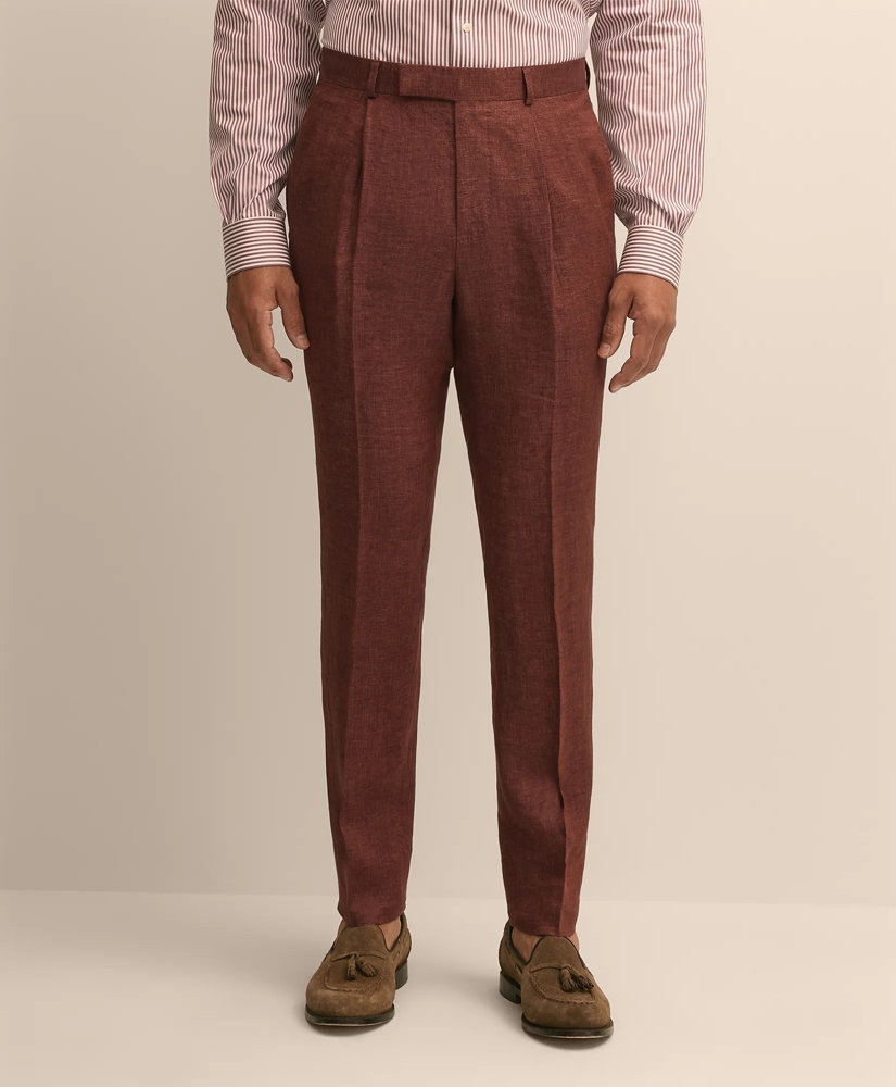 Slim Fit Linen Suit Pants, image 2