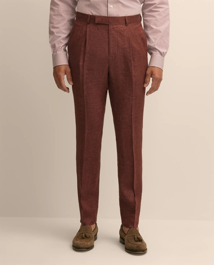 Slim Fit Linen Suit Pants, image 2