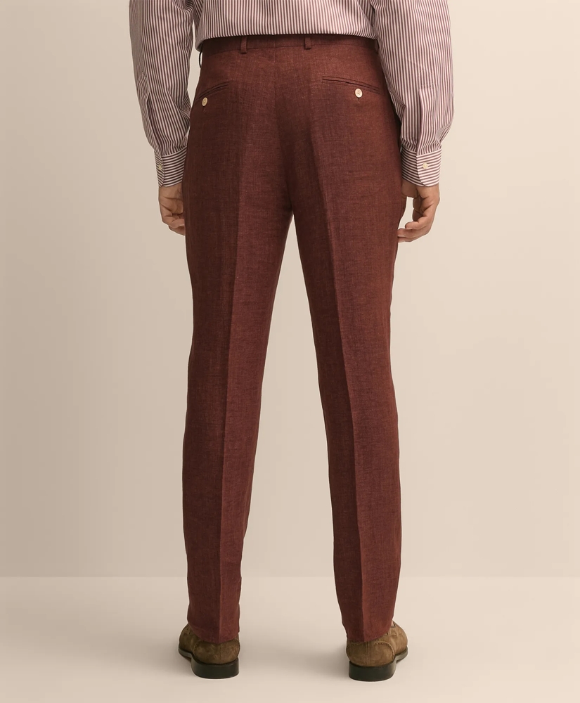 Slim Fit Linen Suit Pants, image 4