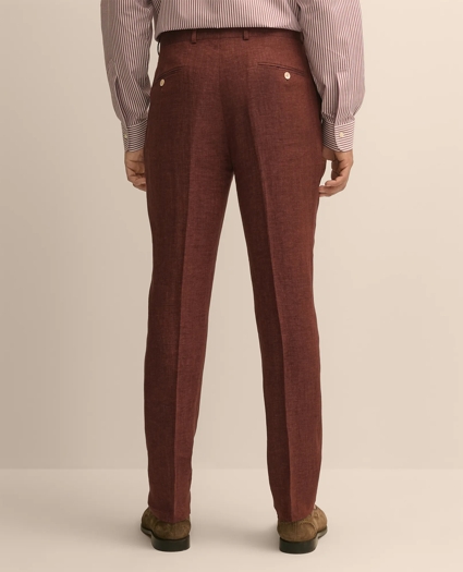 Slim Fit Linen Suit Pants, image 4