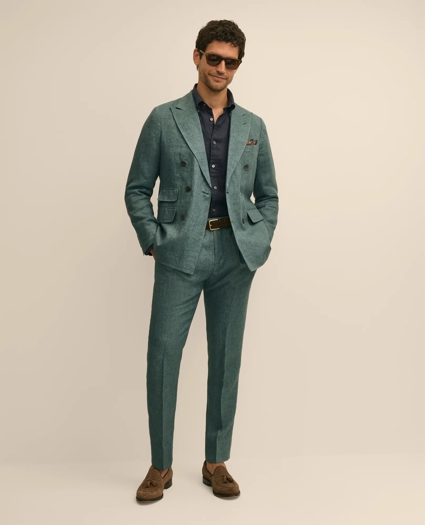 Slim Fit Linen Suit Pants, image 2