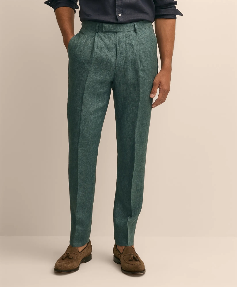 Slim Fit Linen Suit Pants, image 3