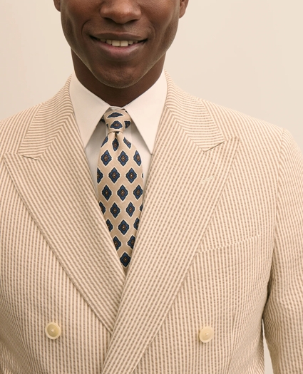 Classic Fit Stretch Cotton Double-Breasted Seersucker 1818 Suit, image 3