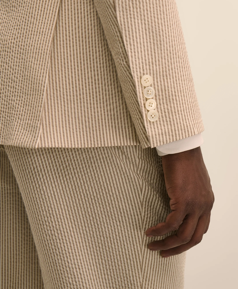 Classic Fit Stretch Cotton Double-Breasted Seersucker 1818 Suit, image 4