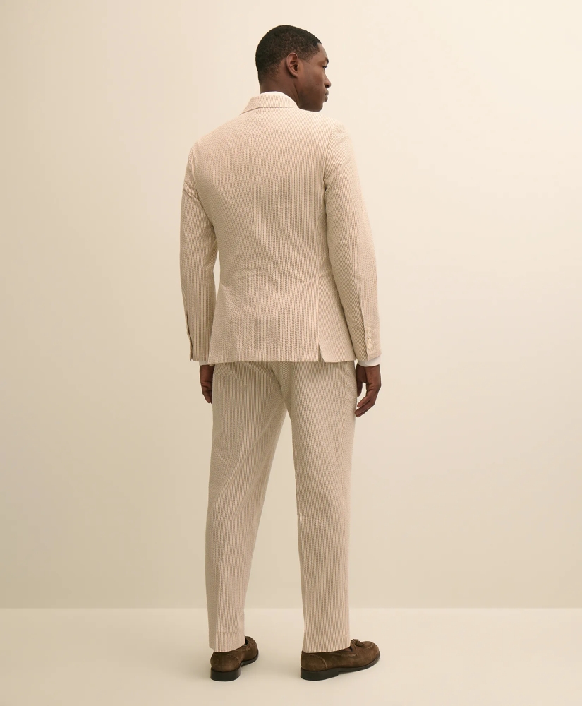 Classic Fit Stretch Cotton Double-Breasted Seersucker 1818 Suit, image 5