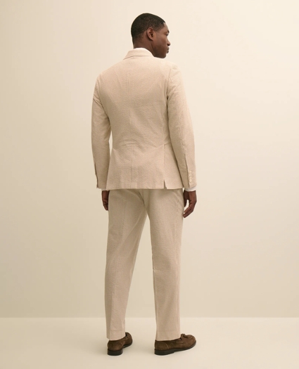 Classic Fit Stretch Cotton Double-Breasted Seersucker 1818 Suit, image 5
