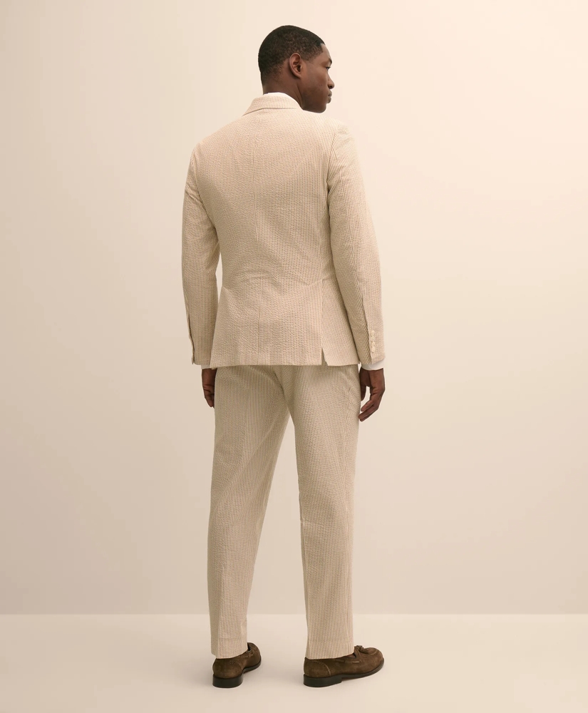 Classic Fit Stretch Cotton Double-Breasted Seersucker 1818 Suit, image 5