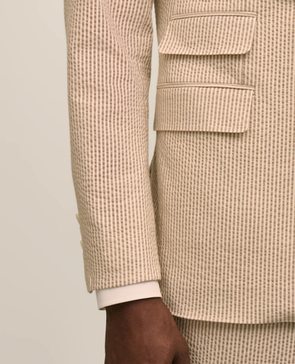 Classic Fit Stretch Cotton Double-Breasted Seersucker 1818 Suit, image 6