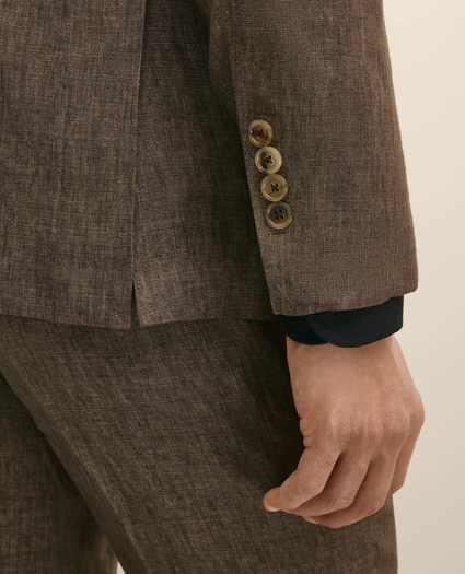 Slim Fit Linen Suit Jacket, image 5