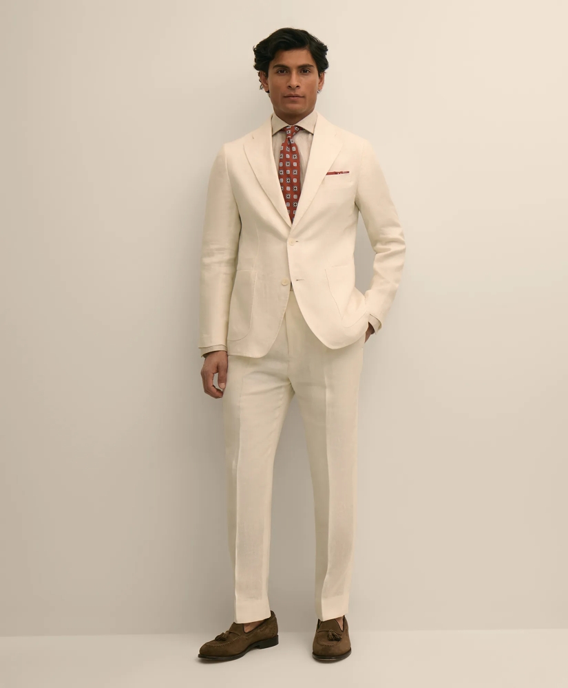 Slim Fit Linen Suit Jacket, image 2